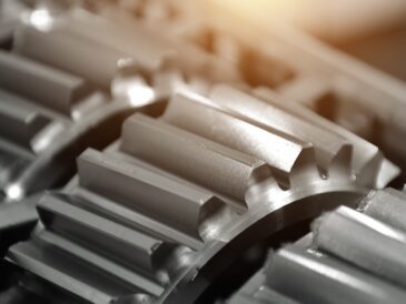 Industrimaskin i närbild