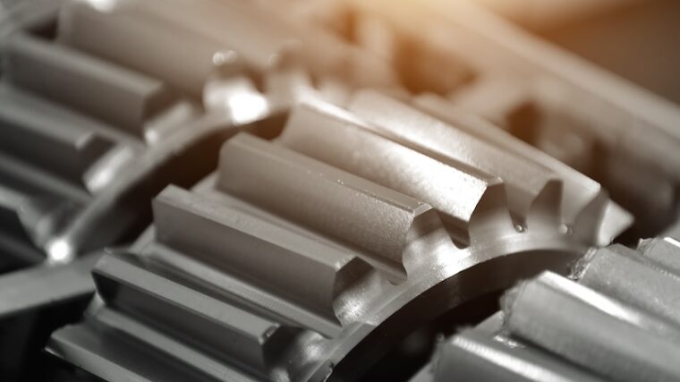 Industrimaskin i närbild