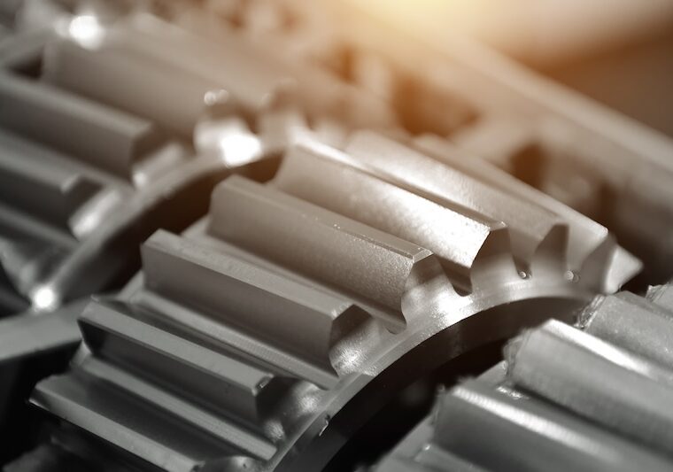 Industrimaskin i närbild